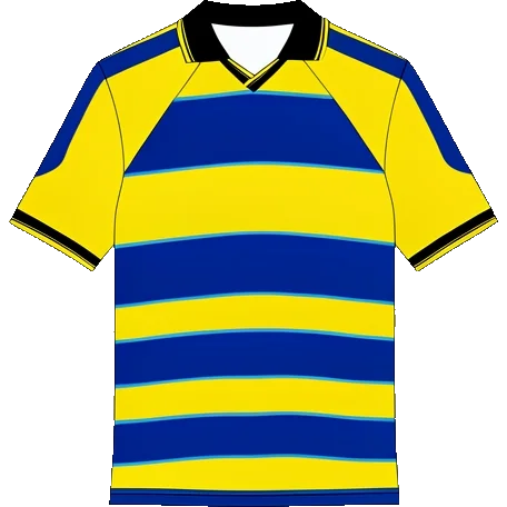Parma 1999/00 Home shirt illustration, generated colours (AI illustration)