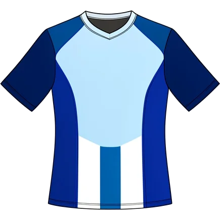 Hertha BSC 2004/05 Home shirt illustration, generated colours (AI illustration)