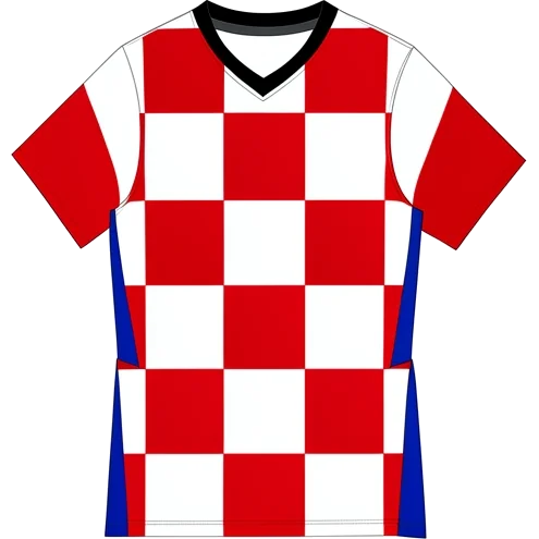 Croatia 2020 Home shirt illustration, generated colours (AI illustration)
