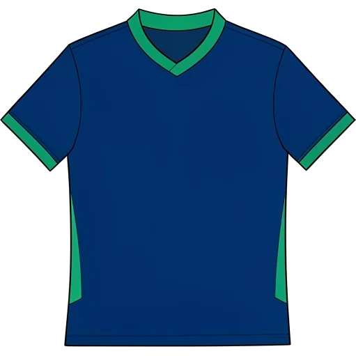 Nigeria 2020/21 Auswärts-Trikot, Illustration mit erzeugten Farben (KI-Illustration)