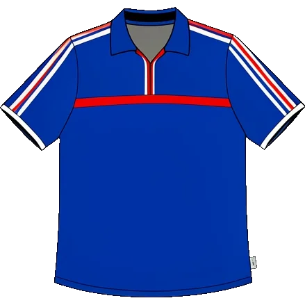 France 2000 Home shirt illustration, generated colours (AI illustration)