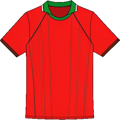 Wales 1994/96 Home shirt illustration, generated colours (AI illustration)