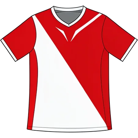 Monaco 2009/10 Home shirt illustration, generated colours (AI illustration)
