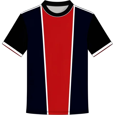 Paris Saint-Germain 1987/88 Away shirt illustration, generated colours (AI illustration)