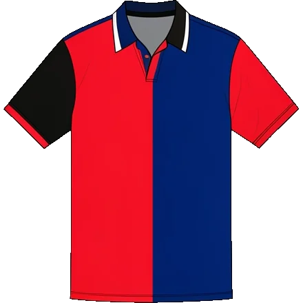 Cagliari 1998/99 Home shirt illustration, generated colours (AI illustration)