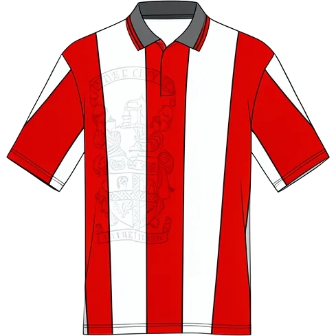 Stoke City 1996/97 Home shirt illustration, generated colours (AI illustration)