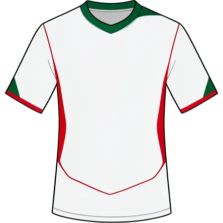 Marokko 2004 Auswärts-Trikot, Illustration mit erzeugten Farben (KI-Illustration)