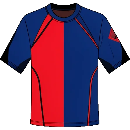 Genoa 2007/08 Home shirt illustration, generated colours (AI illustration)