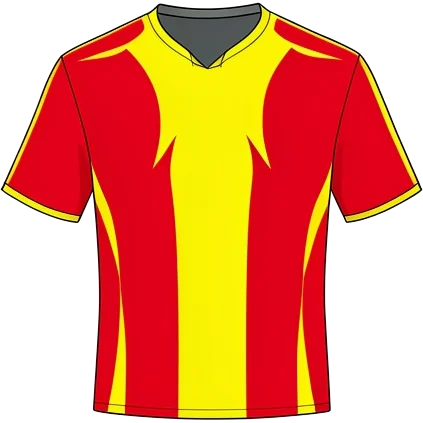Lecce 2006/07 Home shirt illustration, generated colours (AI illustration)