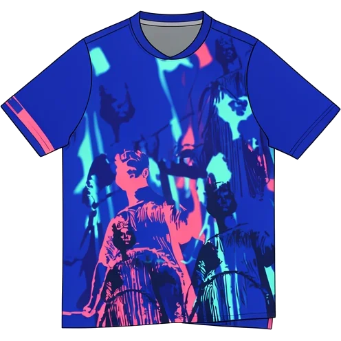 Lille 2023/24 Fourth shirt illustration, generated colours (AI illustration)