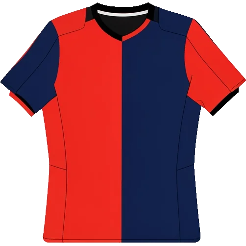 Genoa 2019/20 Home shirt illustration, generated colours (AI illustration)