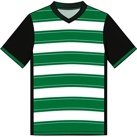 Sporting CP 2021/22 Heim-Trikot, Illustration mit erzeugten Farben (KI-Illustration)