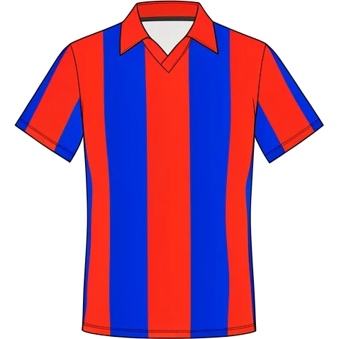 Crystal Palace 1987/88 Home shirt illustration, generated colours (AI illustration)
