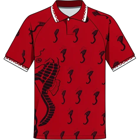 Salernitana 1994/95 Home shirt illustration, generated colours (AI illustration)