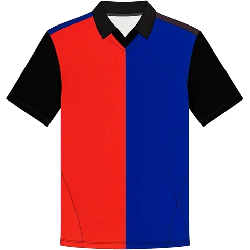 Genoa 2005/06 Home shirt illustration, generated colours (AI illustration)