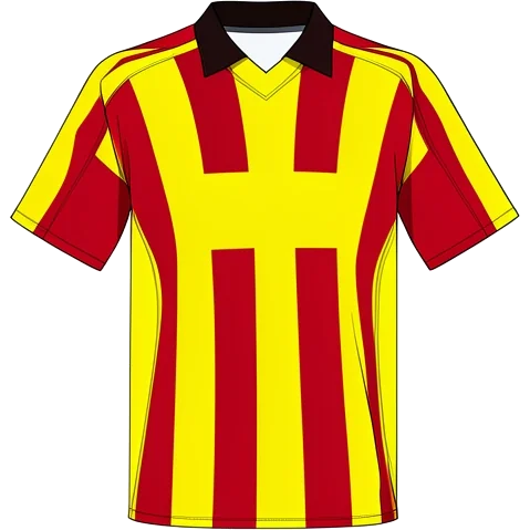 Lecce 2003/04 Home shirt illustration, generated colours (AI illustration)