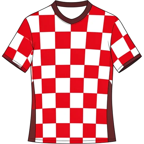Croatia 2019/20 Home shirt illustration, generated colours (AI illustration)