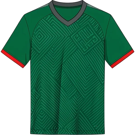 Chivas Guadalajara 2017/18 Third shirt illustration, generated colours (AI illustration)