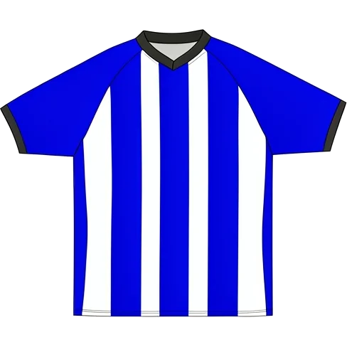 Sheffield Wednesday 2018/19 Home shirt illustration, generated colours (AI illustration)