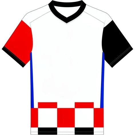Croatia 2021 Home shirt illustration, generated colours (AI illustration)