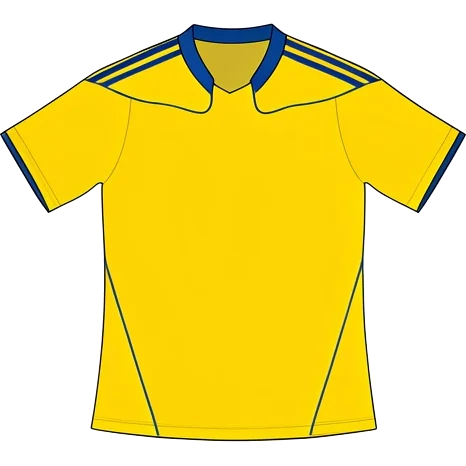 Ukraine 2010/12 Home shirt illustration, generated colours (AI illustration)