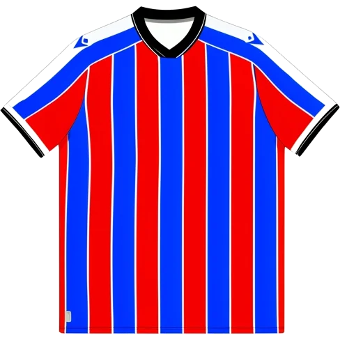 Crystal Palace 2025/26 Home shirt illustration, generated colours (AI illustration)