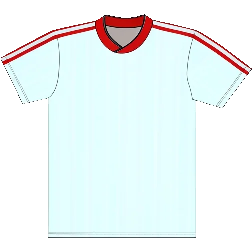 Liverpool 1987/88 Away shirt illustration, generated colours (AI illustration)