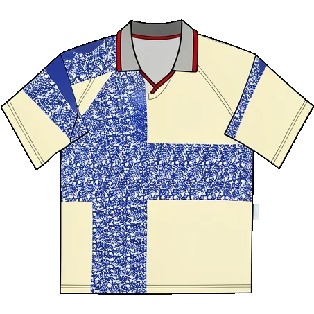 Middlesbrough 1996/97 Away shirt illustration, generated colours (AI illustration)
