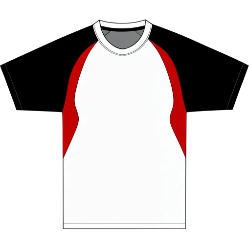 Rot-Weiss Essen 2007/08 Home shirt illustration, generated colours (AI illustration)