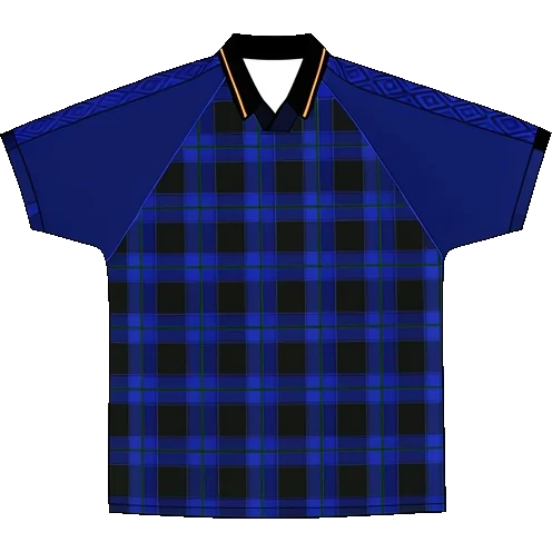 Scotland 1994/96 Home shirt illustration, generated colours (AI illustration)