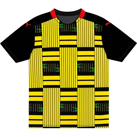 Ghana 2021/22 Away shirt illustration, generated colours (AI illustration)