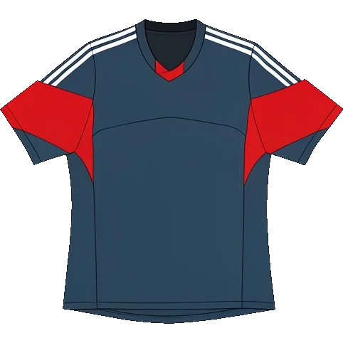 Nottingham Forest 2013/14 Away shirt illustration, generated colours (AI illustration)