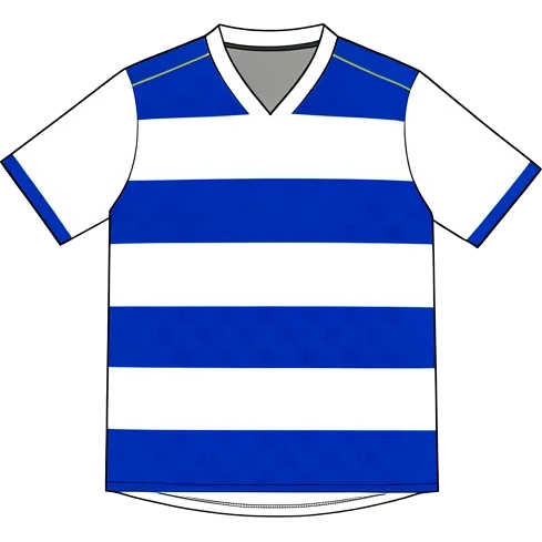 Queens Park Rangers 2021/22 Home shirt illustration, generated colours (AI illustration)