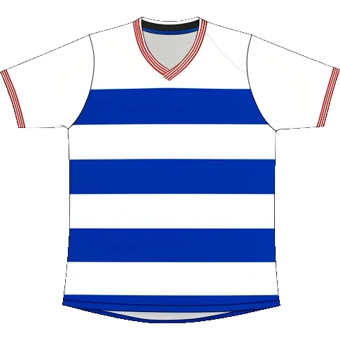 Queens Park Rangers 2020/21 Home shirt illustration, generated colours (AI illustration)
