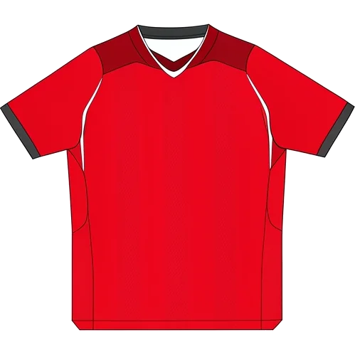 Nottingham Forest 2008/09 Home shirt illustration, generated colours (AI illustration)
