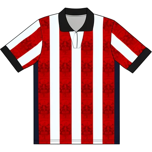 Stoke City 1994/95 Home shirt illustration, generated colours (AI illustration)