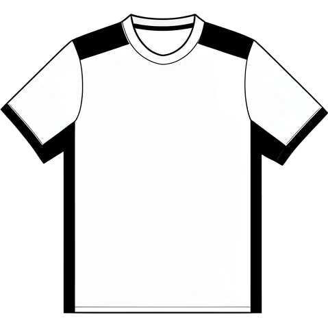 Preston North End 2013/14 Home shirt illustration, generated colours (AI illustration)