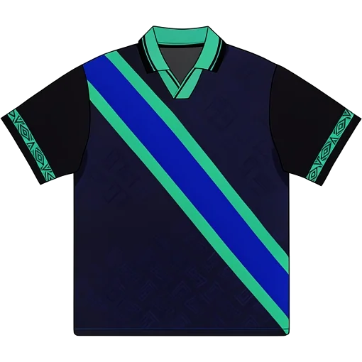 Sheffield United 1993/95 Away shirt illustration, generated colours (AI illustration)