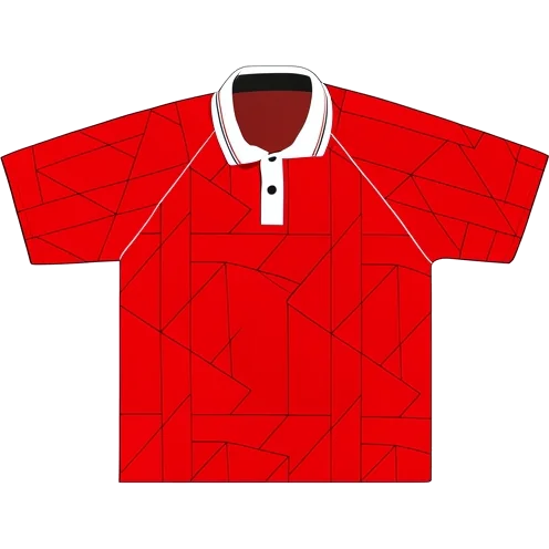 Bristol City 1993/94 Home shirt illustration, generated colours (AI illustration)