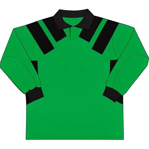 Wolverhampton Wanderers 1994/96 Goalkeeper shirt illustration, generated colours (AI illustration)