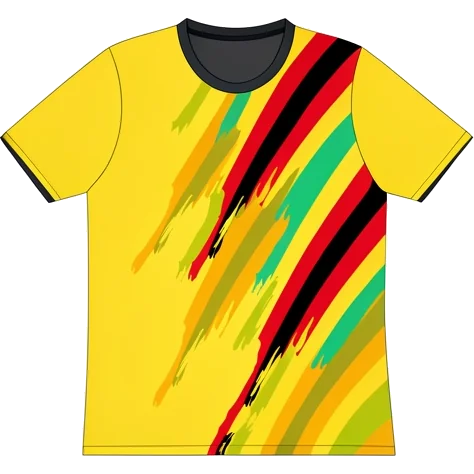 Zimbabwe 2021/22 Home shirt illustration, generated colours (AI illustration)