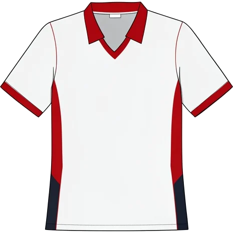 Hamburger SV 1980/81 Home shirt illustration, generated colours (AI illustration)