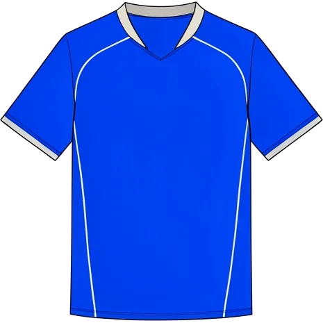 VfL Bochum 2003/04 Home shirt illustration, generated colours (AI illustration)