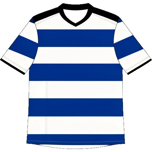 Queens Park Rangers 2003/05 Home shirt illustration, generated colours (AI illustration)