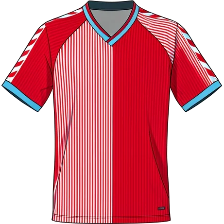 Aston Villa 1988/89 Home shirt illustration, generated colours (AI illustration)