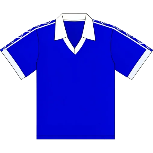 Everton 1978/79 Home shirt illustration, generated colours (AI illustration)