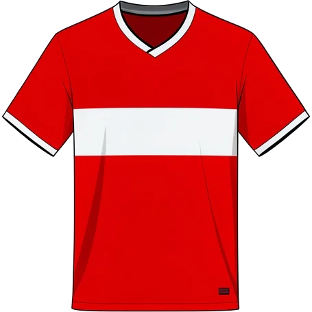 Spartak Moscow 2013/14 Home shirt illustration, generated colours (AI illustration)