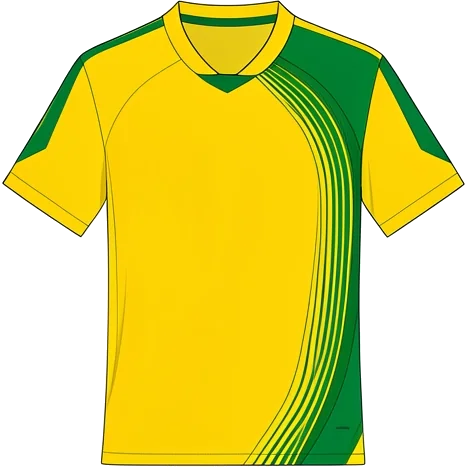 South Africa 2007/09 Home shirt illustration, generated colours (AI illustration)