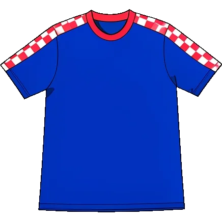 Croatia 2014/15 Away shirt illustration, generated colours (AI illustration)