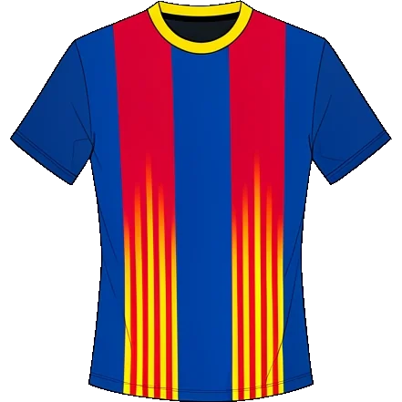 Barcelona 2021/22 Fourth shirt illustration, generated colours (AI illustration)